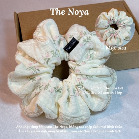 Dây buộc tóc Scrunchies chất xô muslin 2 lớp handmade by The Noya