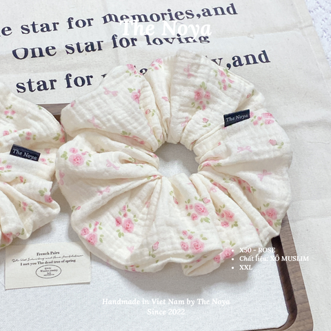 ROSE SCRUNCHIES / Dây buộc tóc siêu phồng handmade by The Noya X50