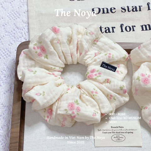 ROSE SCRUNCHIES / Dây buộc tóc siêu phồng handmade by The Noya X50