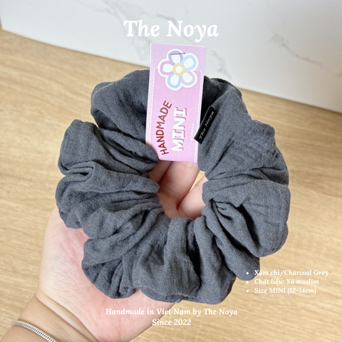 [THỦ CÔNG] Dây Buộc Tóc Xô Trơn Size Mini Siêu Phồng 13-14cm The Noya