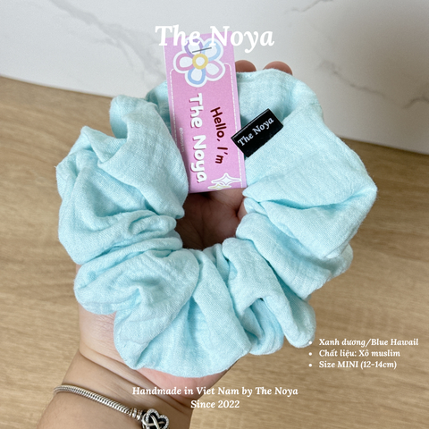 [THỦ CÔNG] Dây Buộc Tóc Xô Trơn Size Mini Siêu Phồng 13-14cm The Noya