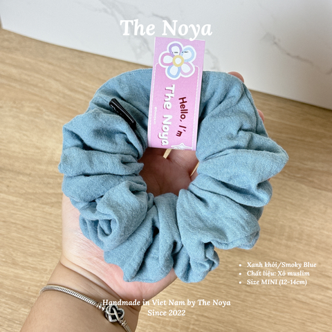 [THỦ CÔNG] Dây Buộc Tóc Xô Trơn Size Mini Siêu Phồng 13-14cm The Noya