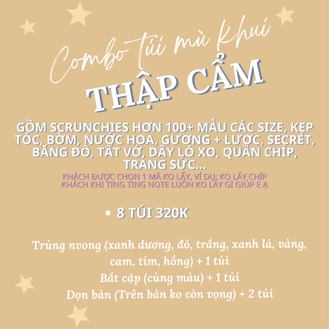 [BLINDBOX LIVE] Set túi mù The Noya bóc trên live gồm dây buộc tóc, kẹp tóc