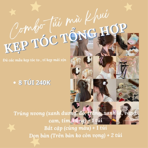 [BLINDBOX LIVE] Set túi mù The Noya bóc trên live gồm dây buộc tóc, kẹp tóc