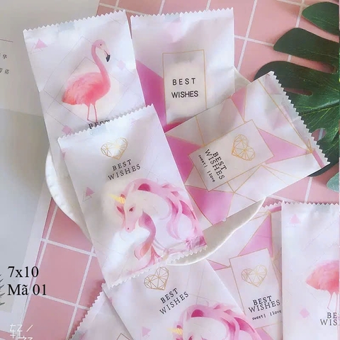 (Thanh Lý) 100 Túi Kẹo 7x10cm Nhiều Mẫu – Túi Gói Bánh Kẹo, Quà Tặng Handmade