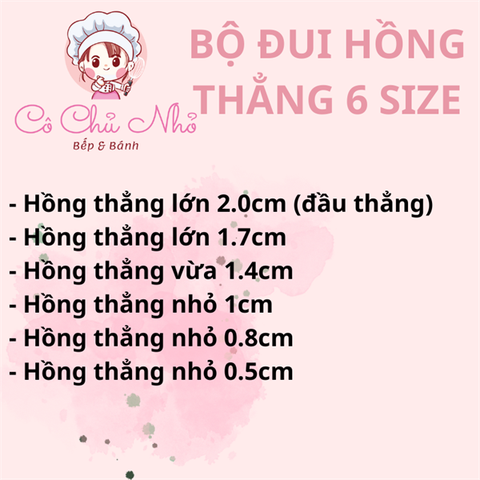 Bộ đui hồng thẳng 6 size