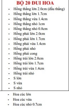 Bộ 20 đui hoa