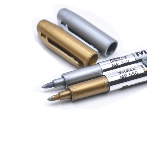 Bút vẽ đất sét màu vàng, bạc Baoke