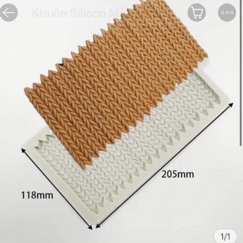 Khuôn Silicon mẫu len ốp thành thành phẩm kem, rau câu