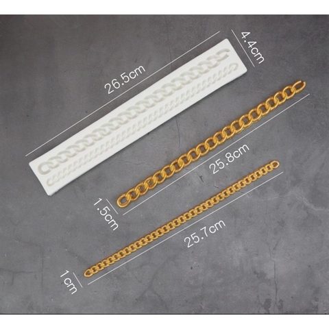 Khuôn Silicon 2 dây xích khuôn đẹp -133545