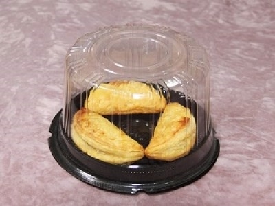 Hộp nhựa đựng bánh tròn 16cm đế đen A016 (set 5 cái)