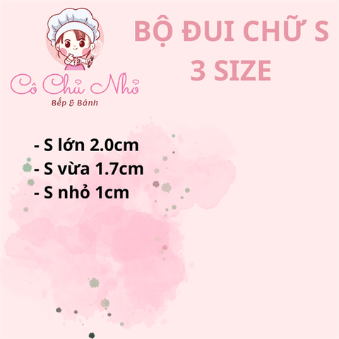 Bộ đui chữ S 3size
