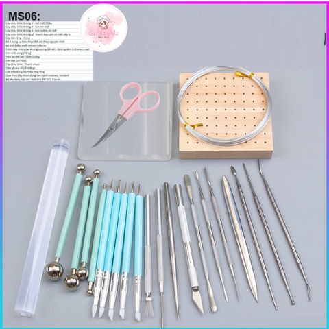 Combo dụng cụ đất sét tiện lợi đầy đủ MS06