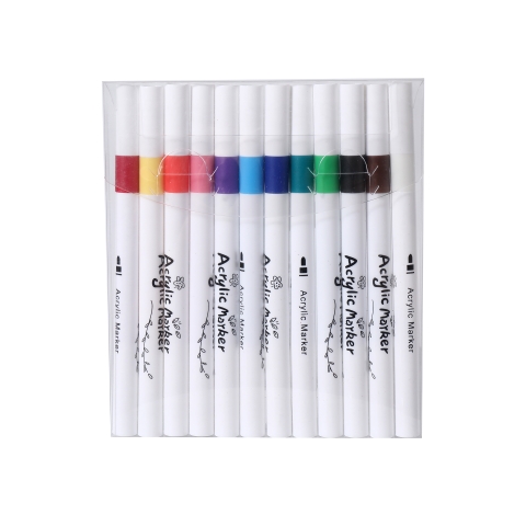 Bộ 12 màu acrylic Bút Đánh Dấu màu chống thấm nước nhanh khô trẻ em vẽ tay diy
