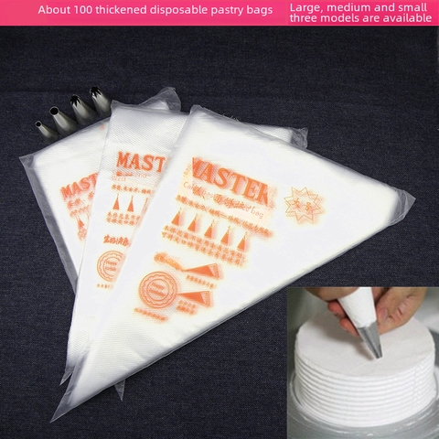 Túi bắt kem 100 cái (mẫu có chữ) size