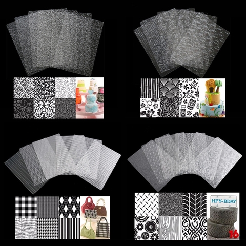 Tấm vân nhựa tạo hình bề mặt đất sét, fondant