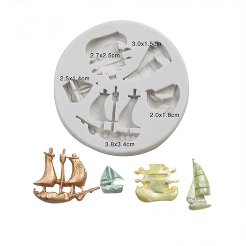 Khuôn Silicon 5 thuyền nhí