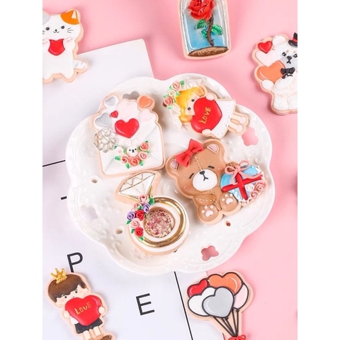 Set 4 Khuôn Nhựa nhấn Bánh Quy các mẫu