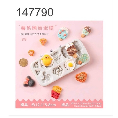 Khuôn Silicon Kem Trứng Tim 147790