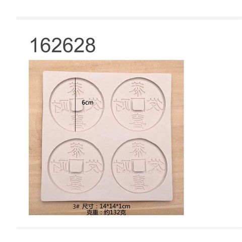 Khuôn Silicon 4 đồng xu khuôn vuông