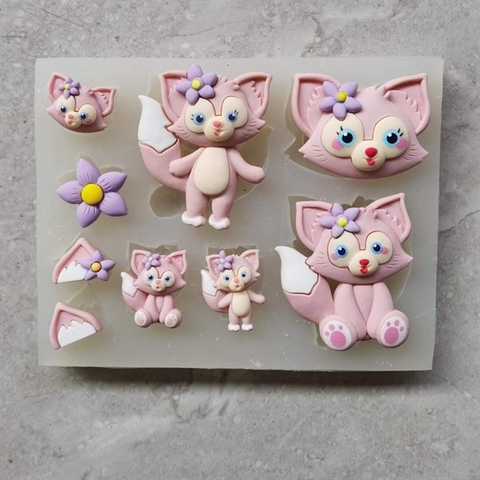 Khuôn silicon hoạt hình cáo khuôn trong