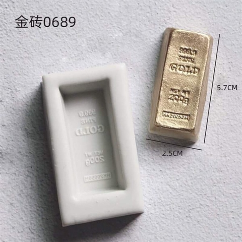Khuôn Silicon thỏi vàng gold khuôn trong