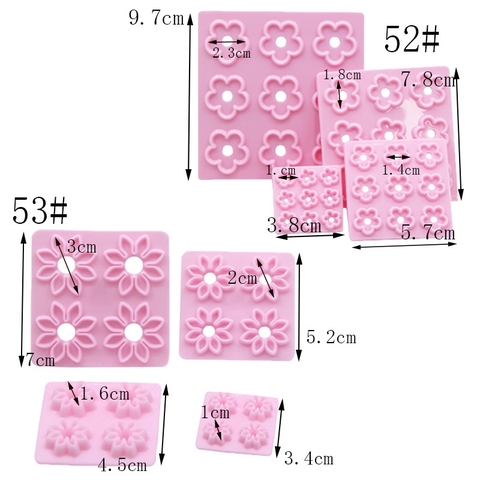 Khuôn Bánh Quy Fondant hoa hướng dương, hoa cúc