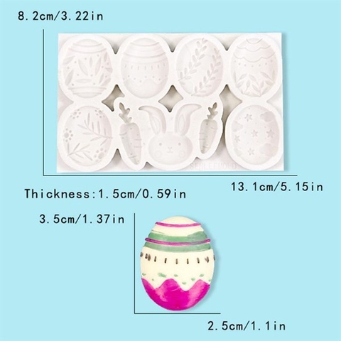 KHUÔN SILICON 6 BÓNG VÀ THỎ