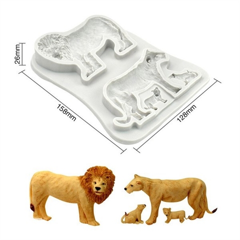 Khuôn Silicon hổ, sư tử - 0977