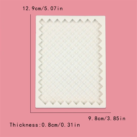 Khuôn Silicon vân dứa khuôn chữ nhật - 9044