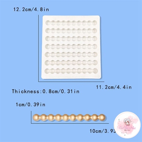 Khuôn Silicon 7 dây hạt trai - 3331