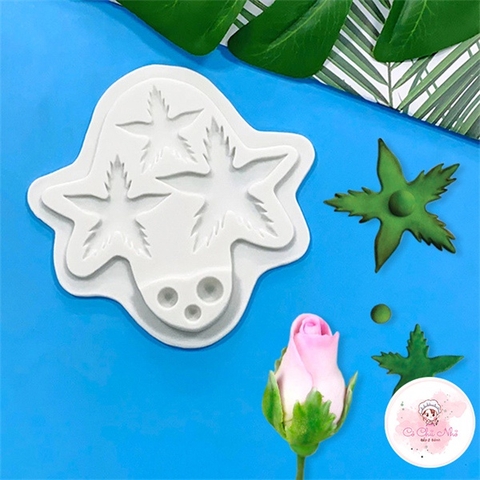 Khuôn Silicon cuốn hoa hồng -3693