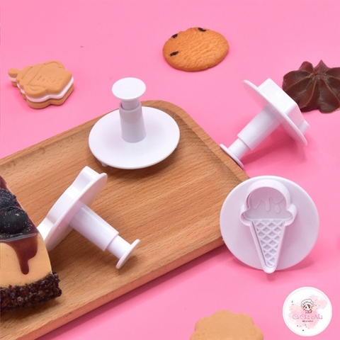 Bộ 4 khuôn nhấn lò xo hình kem kẹo (THM047)