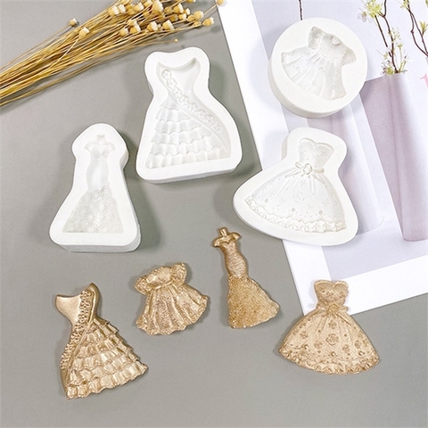 Khuôn Silicon váy búp bê nhiều mẫu