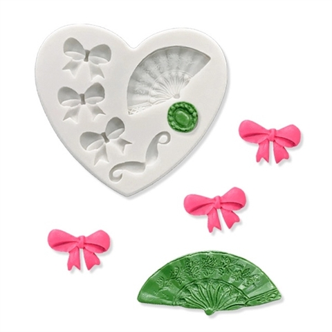 Khuôn Silicon nơ quạt nhí