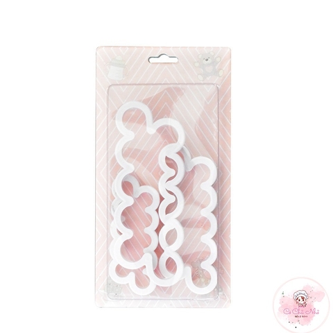 Set 3 khuôn cutter hoa hồng nhựa