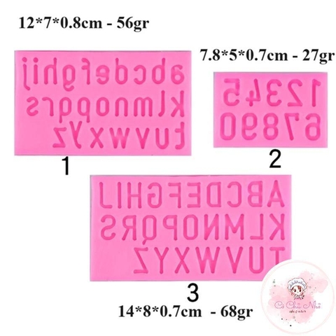 Khuôn Silicon chữ, số mới