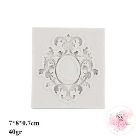 Khuôn silicon khung gương xoắn - tạo hình đất sét, gumpaste, fondant