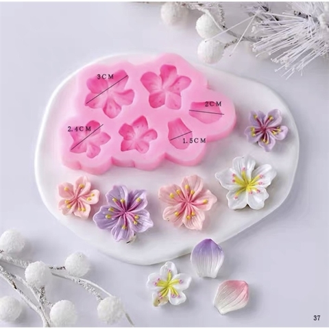 Khuôn Silicon 6 cánh hoa anh đào