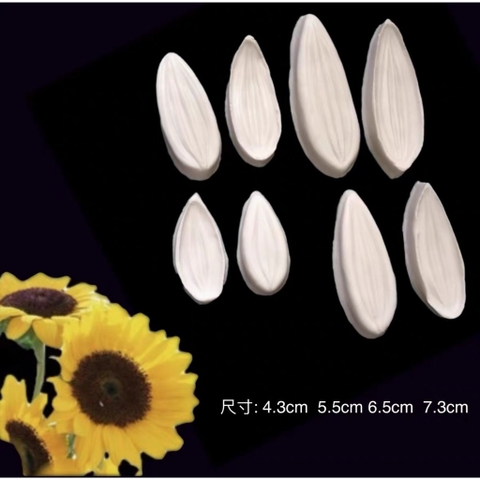 Khuôn Silicon vân hoa thược dược, hoa cúc