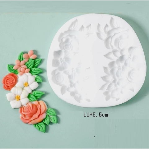 Khuôn Silicon dây hoa hồng (khuôn tròn)