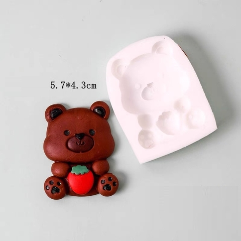 Khuôn Silicon Gấu trang trí