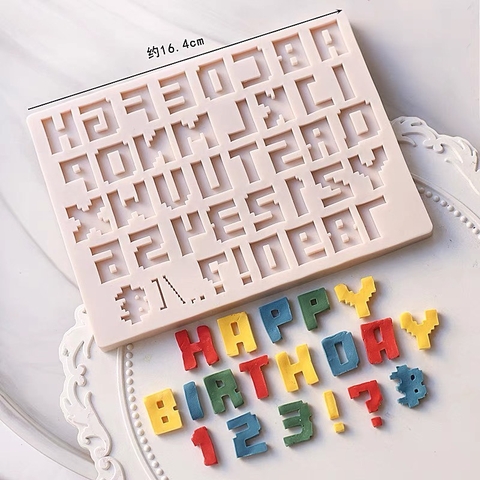 Khuôn silicon chữ in hoa - kiểu vuông