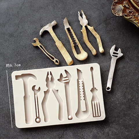 Khuôn Silicon bộ dụng cụ (búa, cưa, kìm...)