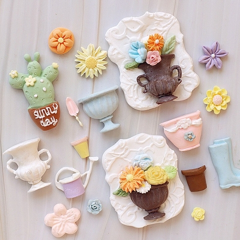 Khuôn Silicon 5 bình hoa