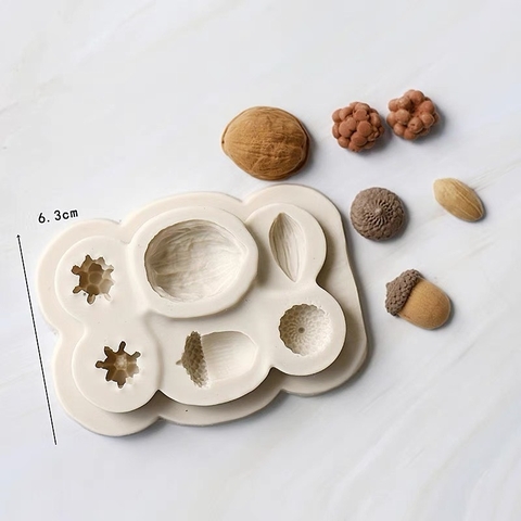 Khuôn silicon quả óc chó nhiều chi tiết