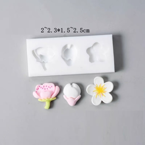Khuôn silicon 3 nụ hoa