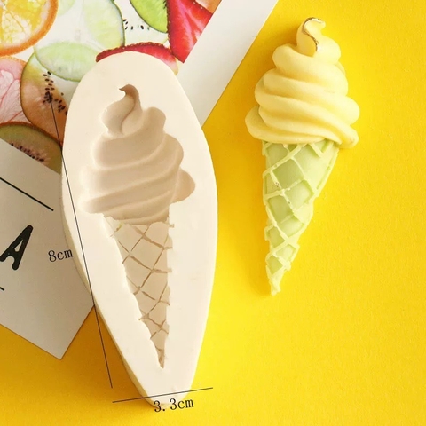 Khuôn Silicon kem ốc quế đơn