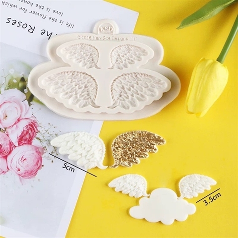 Khuôn Silicon 2 cánh thiên thần (lớn, nhỏ)