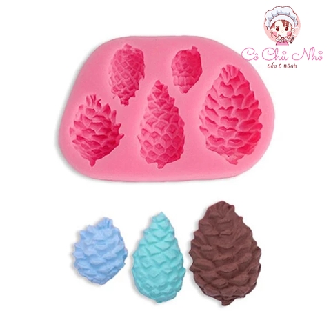 Khuôn Silicon 5 quả thông 3412
